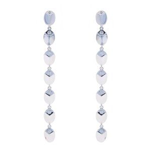 Michael M Carve Drop Diamond Earrings - White Gold 14k Round .11ctw Pierced